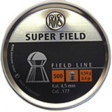 RWS SUPER FIELD Dome Head .177 calibre air gun pellets 8.40 grains tin of 500, 4.52mm