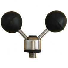 STAINLESS STEEL BLACK ADJUSTABLE TWIN BALL ROD REST "Mouse Ears" (5601)