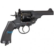 Webley MKVI Police 4 inch Revolver Black 12g co2 Air Pistol .177 Calibre Pellet version .455