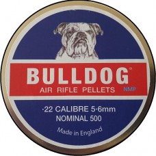 Bulldog Air Rifle Pellets .22 calibre 5.6mm bore Head Size Domed Head for use in older English manufactured airguns Tin of 500