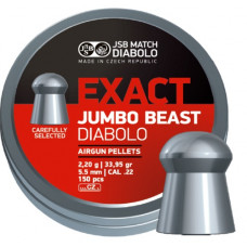 JSB Jumbo Exact Beast Pellets 5.52mm .22 Calibre 33.956 grain Tin of 150